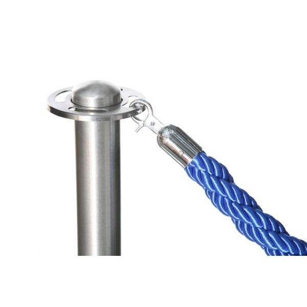 Σχοινί πλεγμένο nylon μήκους 150cm μπλε χρώματος με ασημί γάντζους NBLS-150